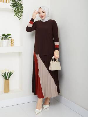 Acı Kahve Gökkuşağı Sandy Etekli Takım