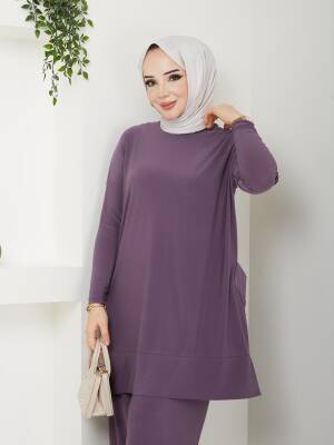 Almina Yanları Cepli Gül Kurusu Sandy Pantolonlu Takım - 2