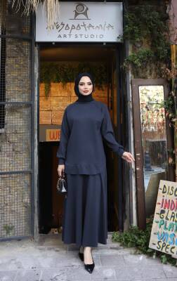 Antrasit Gri Oysho Kumaş Etekli İkili Takım 