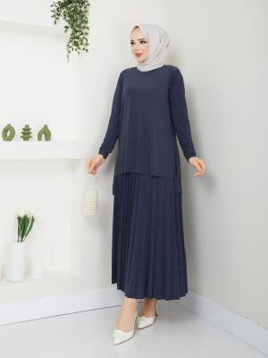 Antrasit Gri Piliseli Sandy Etekli Takım