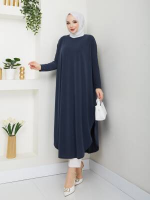 Antrasit Gri Yanları Yırtmaçlı Sandy Tunik