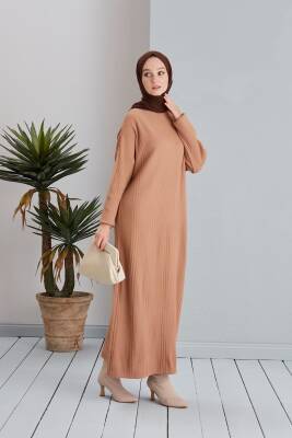 Camel Fitilli Triko  Elbise