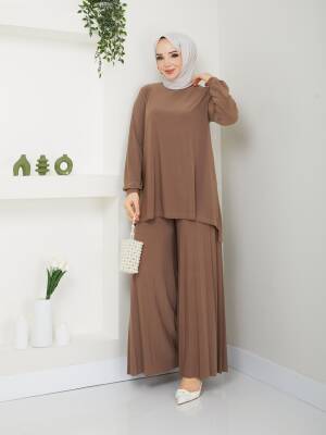 Camel Pantolonlu Piliseli Sandy Takım