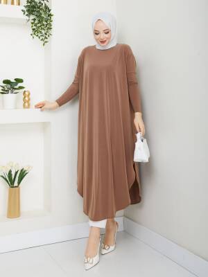 Camel Yanları Yırtmaçlı Sandy Tunik