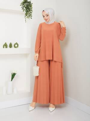 Kayısı Pantolonlu Piliseli Sandy Takım