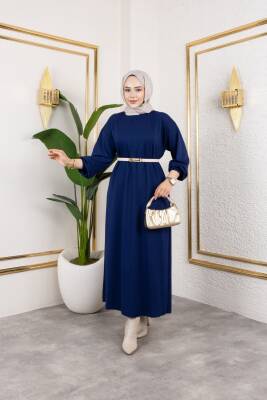Lacivert Oysho Elbise