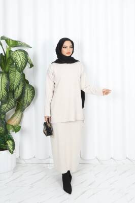 Taş Düğmeli Merserize Etekli Takım 