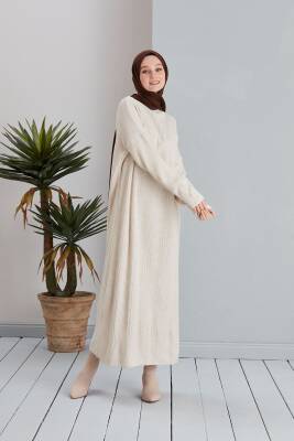 Taş Fitilli Triko  Elbise