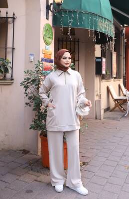 Taş Oysho Kumaş Pantolonlu İkili Takım 