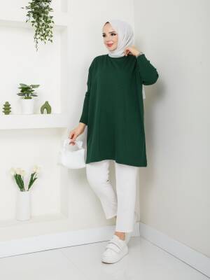 Zümrüt Yeşili Balıkçı Yaka Triko Tunik
